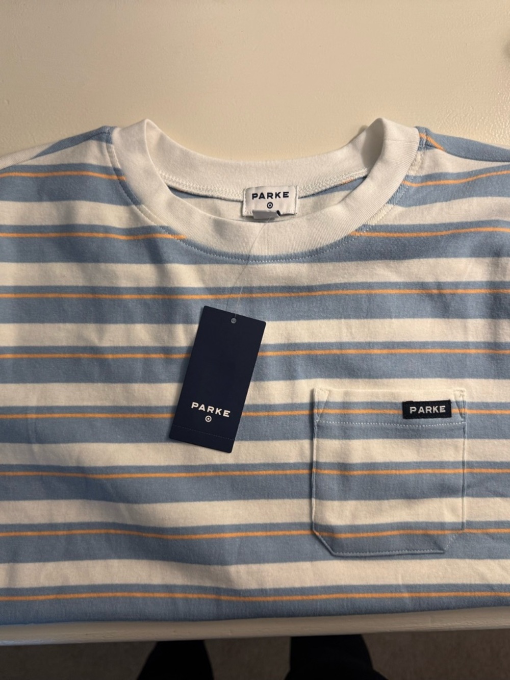 PARKE Target Collab Striped Pocket Tee Size Medium. Sold out online!